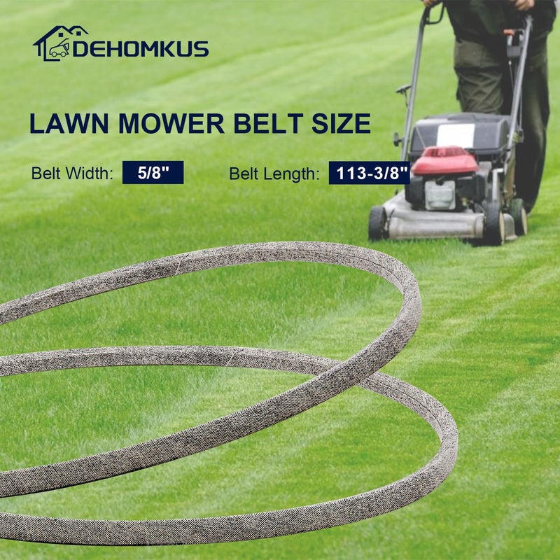 DEHOMKUS M154958 M110311 Mower Drive Belt Replacement for John Deere 48" Deck 325 335 345 GT235 GT245 GX255 GX325 GX335 LX255 LX266-5/8" x 111 3/8" - Image 3